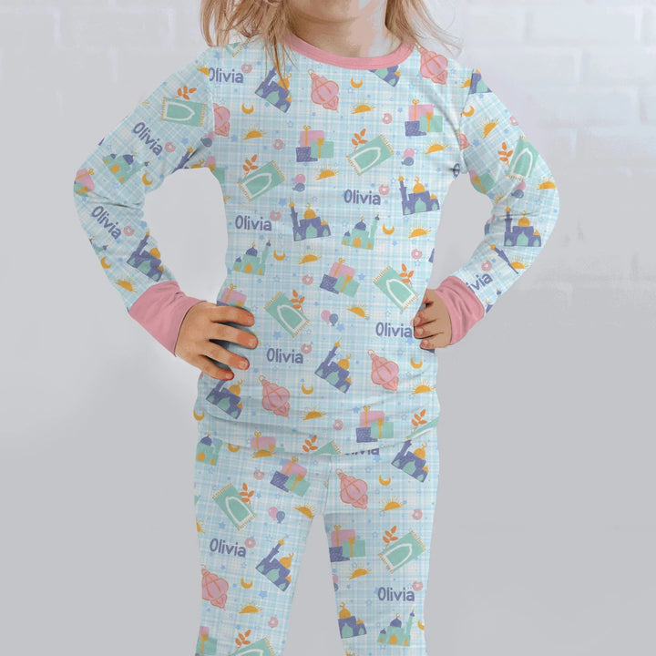 Ramadan and Eid Bamboo Two Piece Long Sleeve Pajama Set