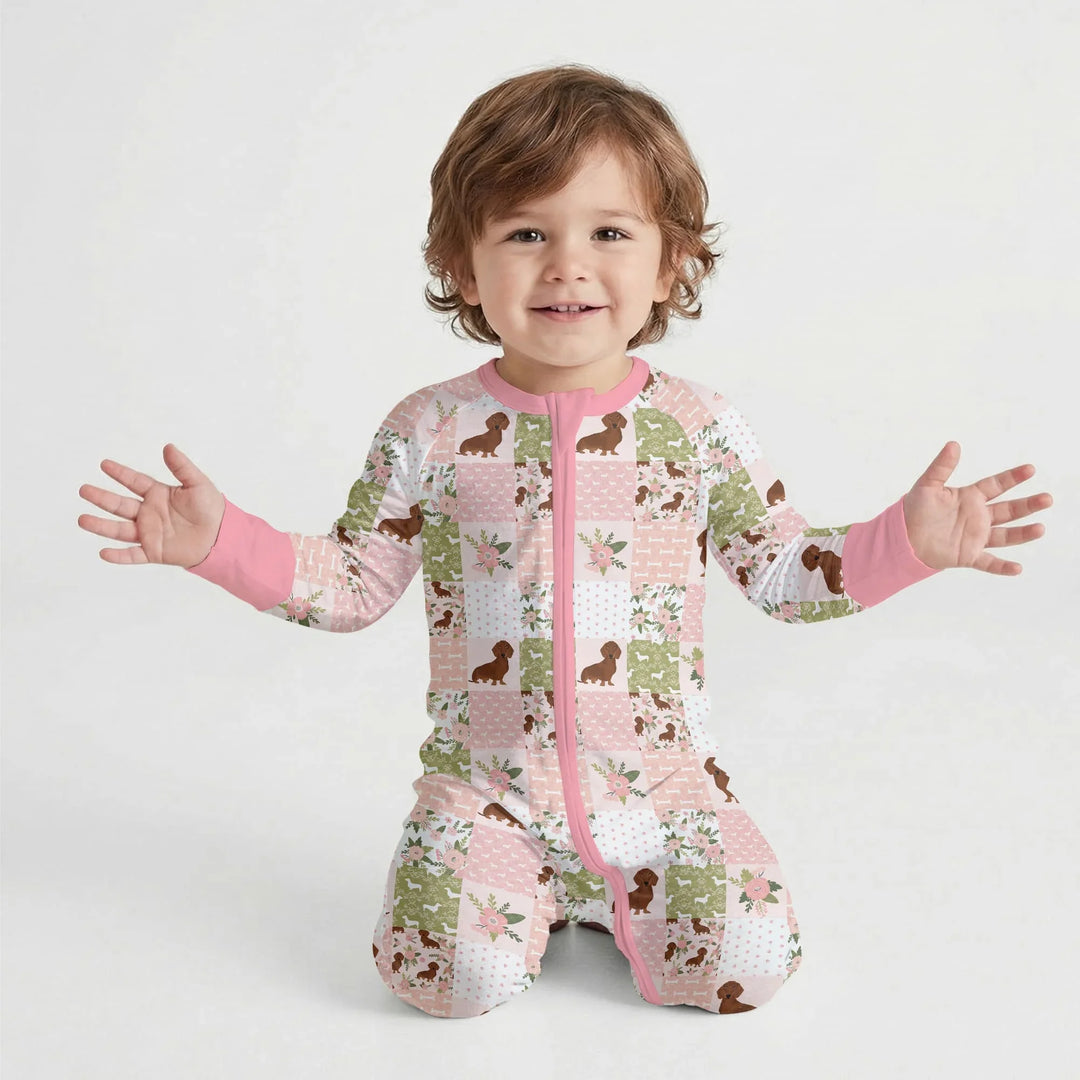 Floral Dachshund Grace Bamboo Convertible Zippy