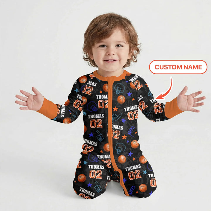 Custom Name Basketball Time Bamboo Convertible Zippy