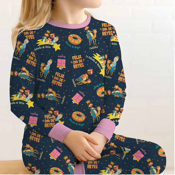 Feliz Dia de Reyes Bamboo Two Piece Long Sleeve Pajama Set
