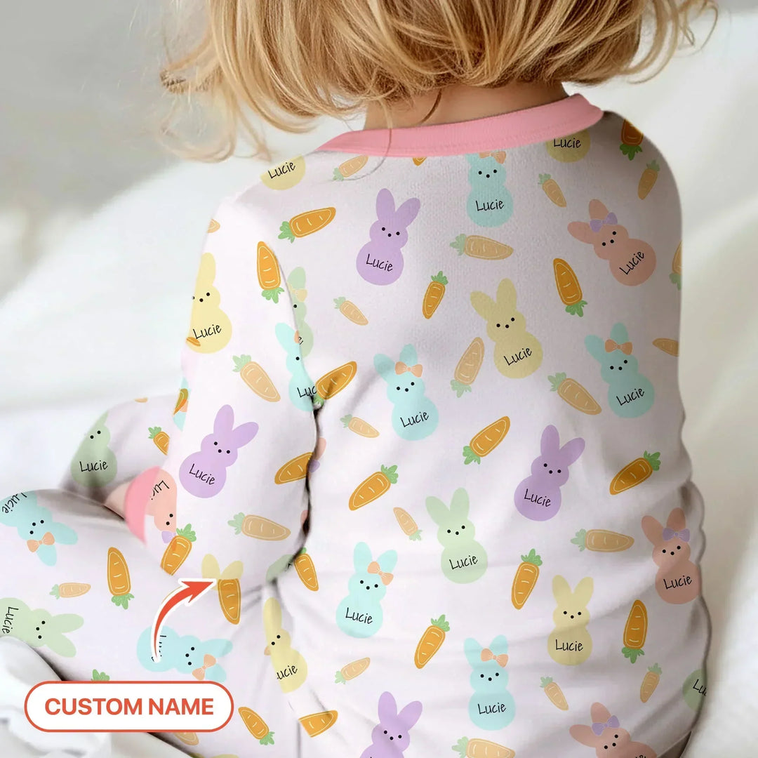 Custom Name Easter Bunny Bamboo Convertible Zippy