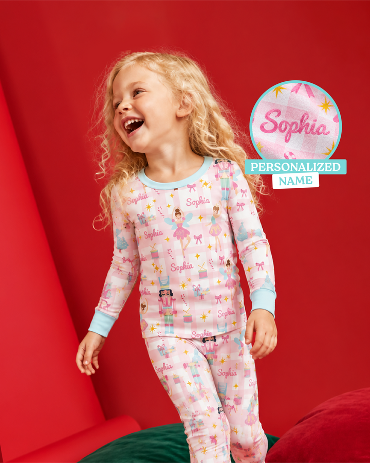The Nutcracker Dreams Custom Name Bamboo Two Piece Long Sleeve Pyjamas Set