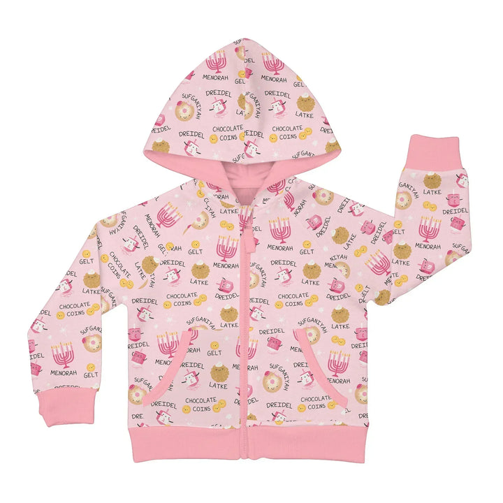 Family Hanukkah Matching Bamboo Zip Hoodie