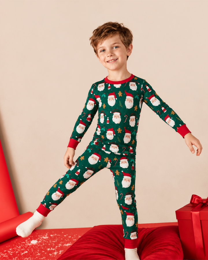 Christmas Sweet Santa Bamboo Two Piece Long Sleeve Pajama Set