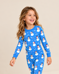 Blue Snowman Christmas Bamboo Two Piece Pyjamas Set