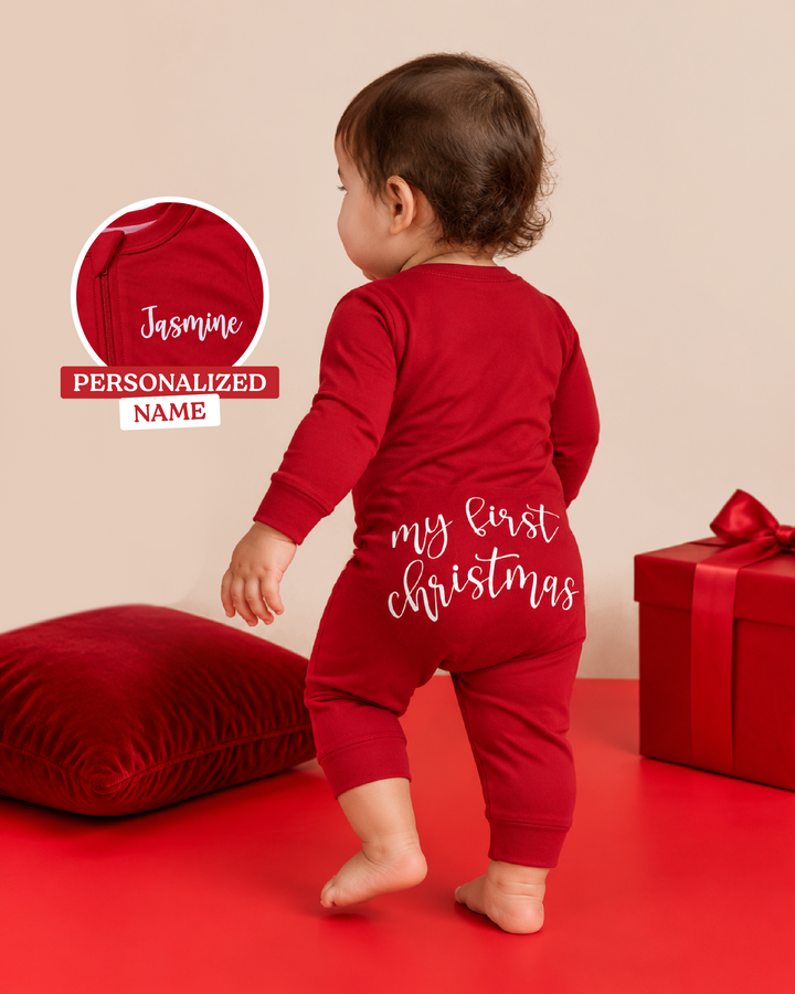 Custom Name My First Christmas Bamboo Convertible Zippy