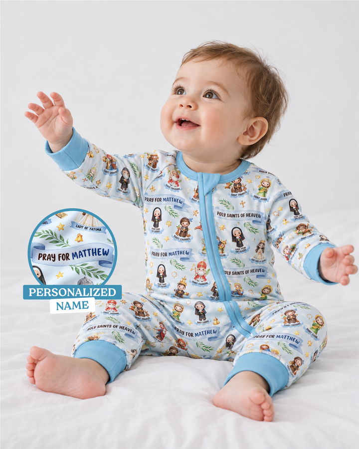 Holy Saints of Heaven Custom Name Bamboo Convertible Zippy