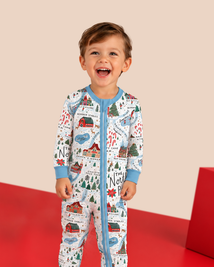 The North Pole Map Bamboo Convertible Zippy