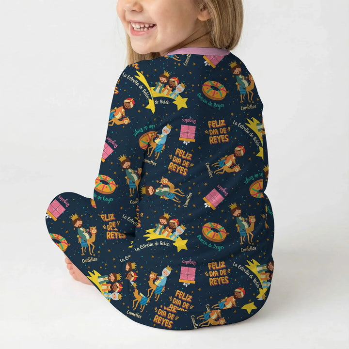 Feliz Dia de Reyes Bamboo Two Piece Long Sleeve Pajama Set