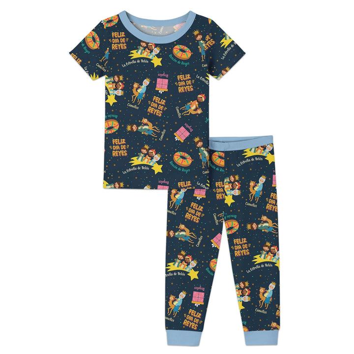 Feliz Dia de Reyes Bamboo Two Piece Short Sleeve Pajama Set