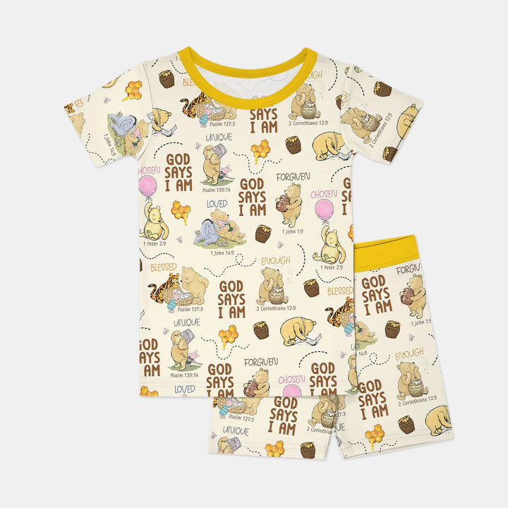 God Says I Am – Little Blessings Short Sleeve Shorts Pajama Set