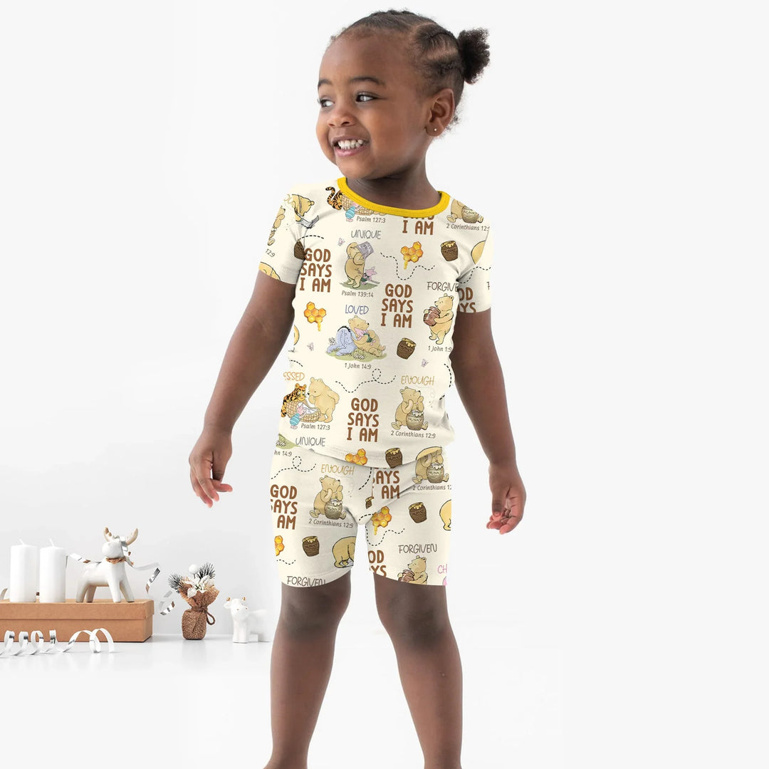 God Says I Am – Little Blessings Short Sleeve Shorts Pajama Set