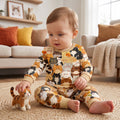 Autumn Cat Gathering Bamboo Two Piece Long Sleeve Pajama Set