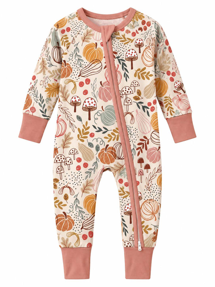 Autumn Pumpkin Garden Bamboo Convertible Zippy