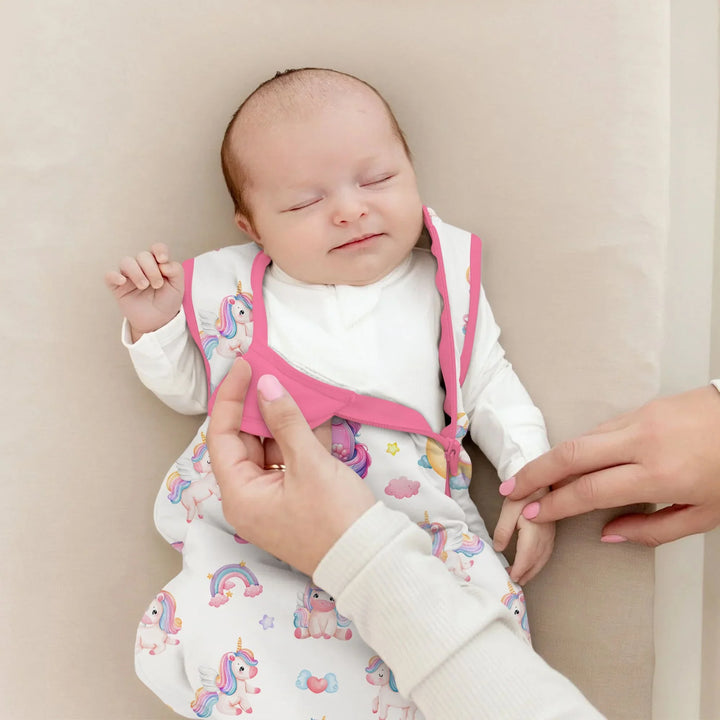 Unicorn Dreams Custom Name Bamboo Sleep Bag