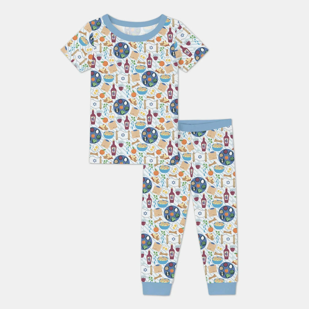 Passover Meal Bamboo Two Piece Short Sleeve Pajama Set