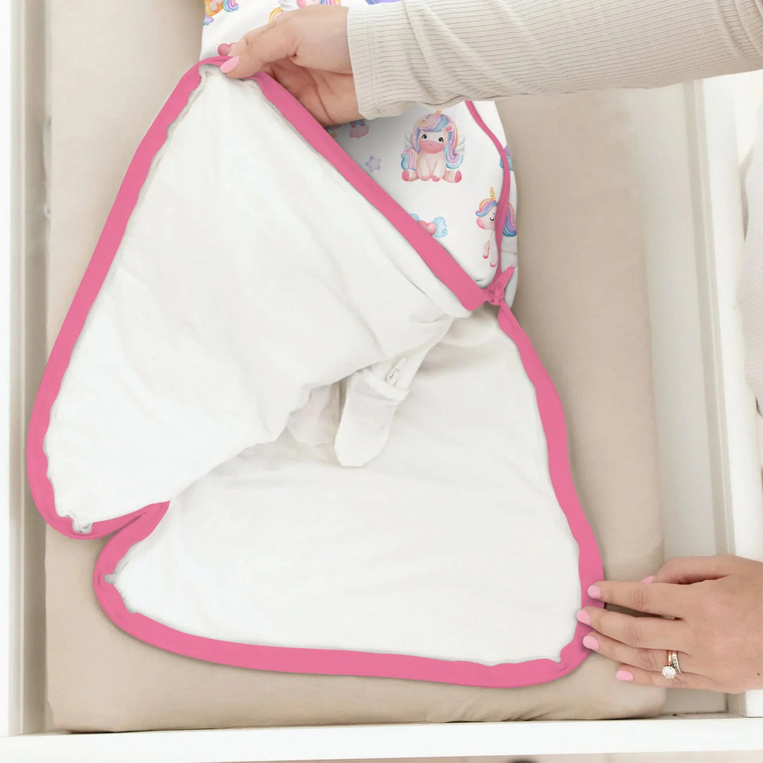Unicorn Dreams Custom Name Bamboo Sleep Bag