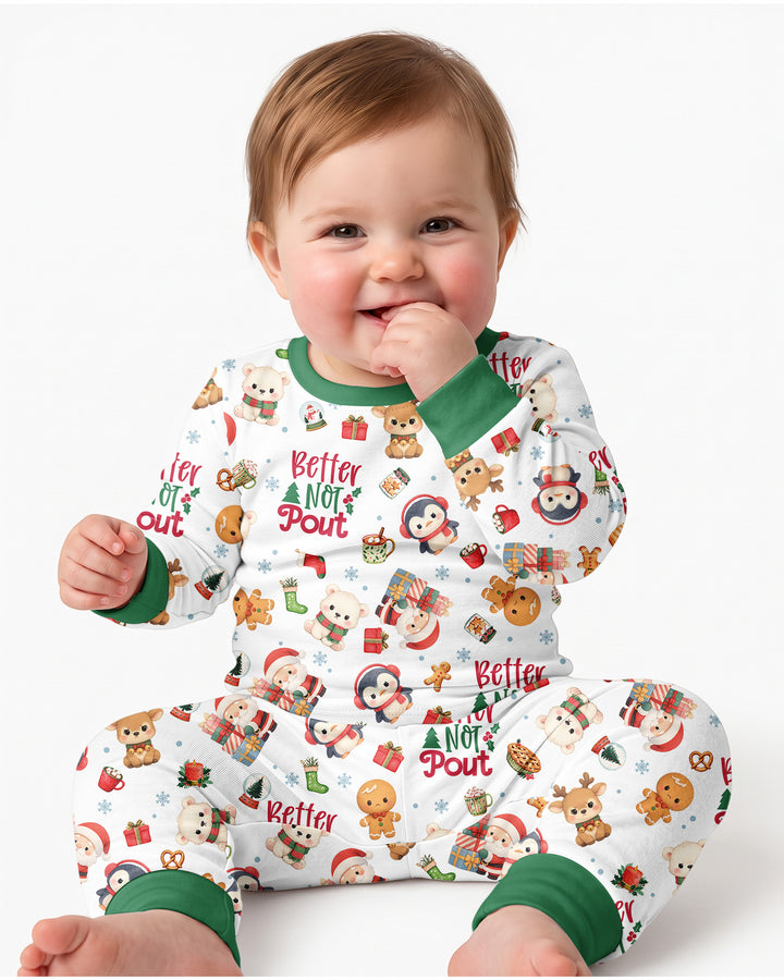 Better Not Pout Bamboo Two Piece Long Sleeve Pajama Set