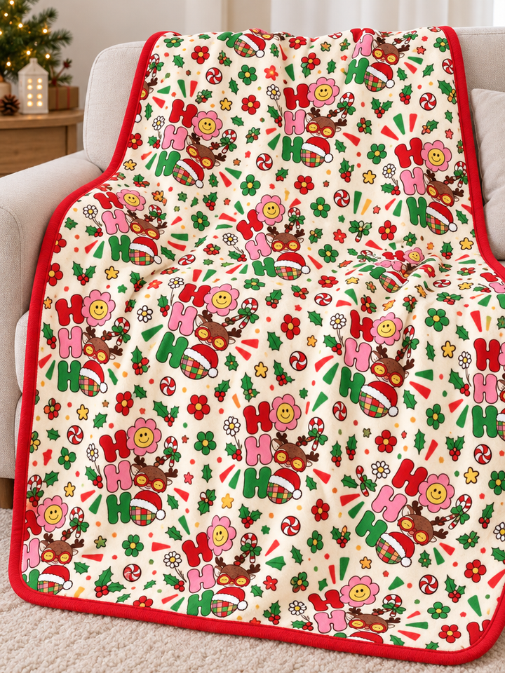 Ho Ho Ho Holiday Bamboo Blanket