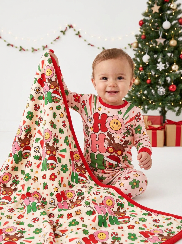Ho Ho Ho Holiday Bamboo Blanket