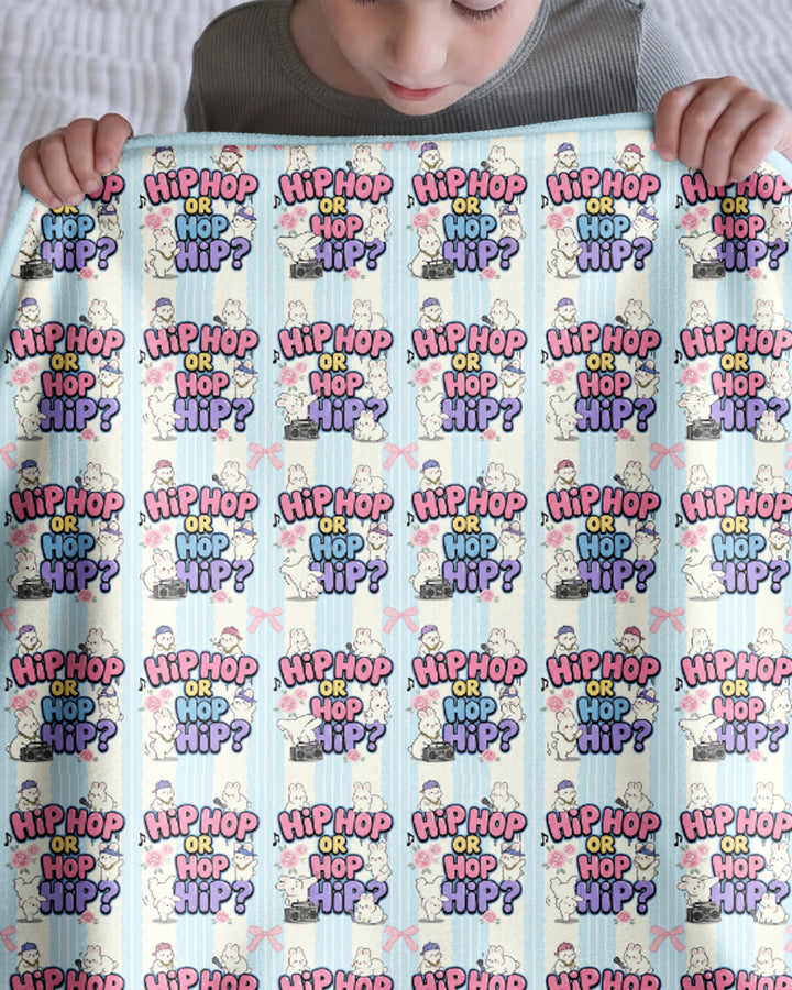 Boombox Bunny Bamboo Blanket