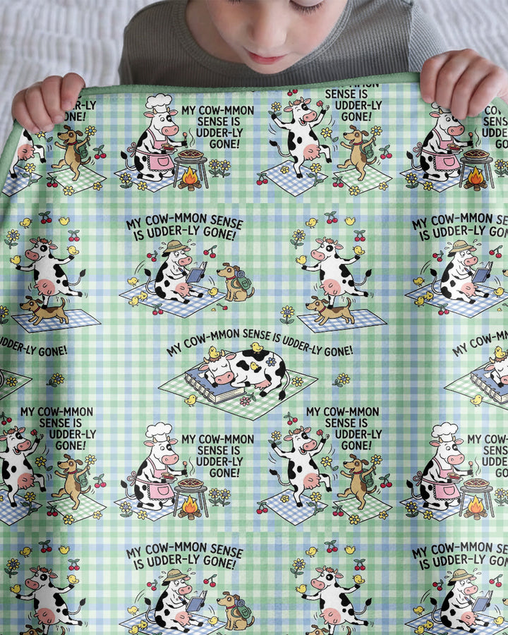 Common Sense Is Udderly Gone Bamboo Blanket