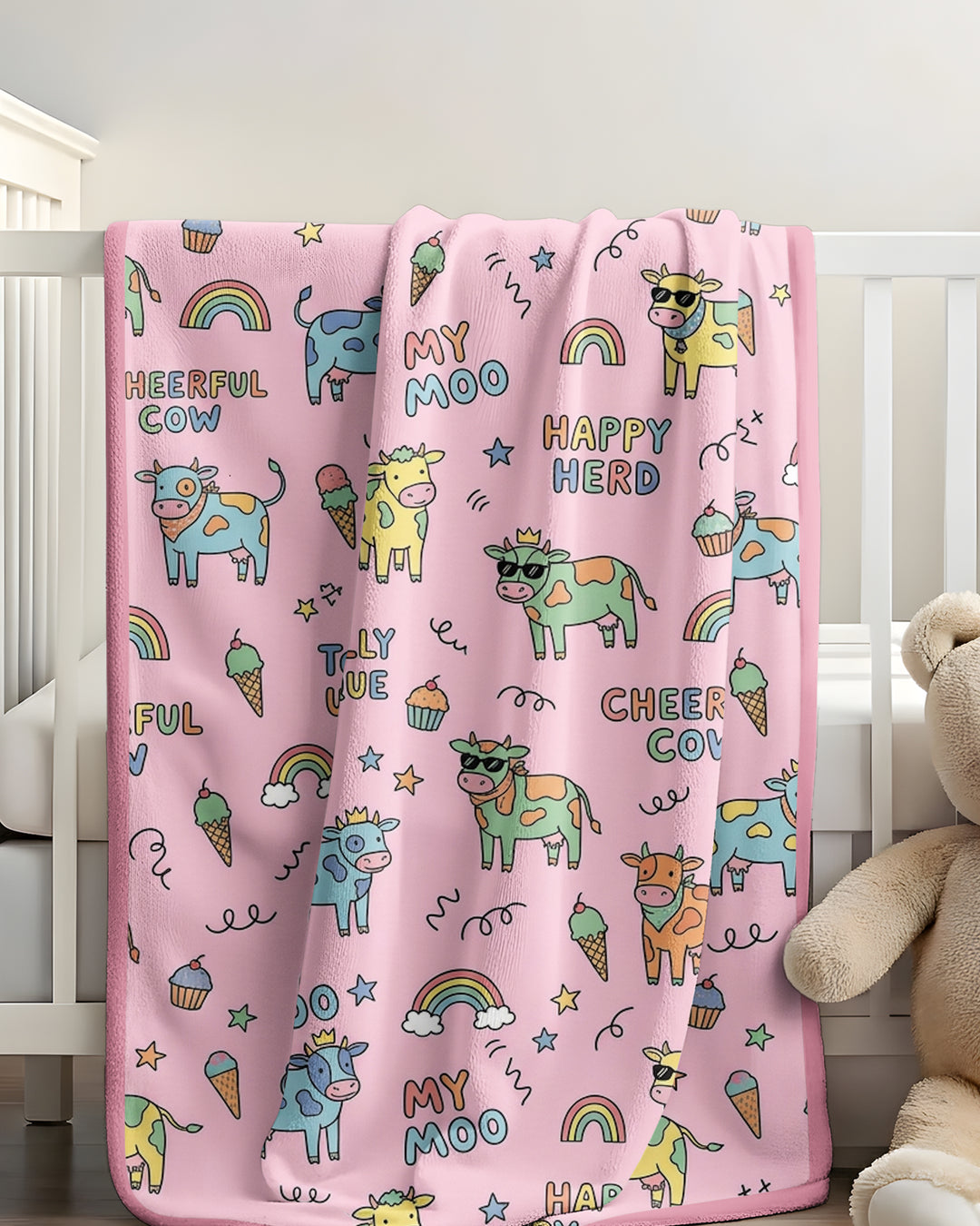Not Your Ordinary Cow Bamboo Blanket