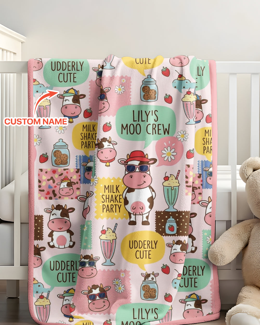 Custom Name The Milkshake Secret Society Bamboo Blanket