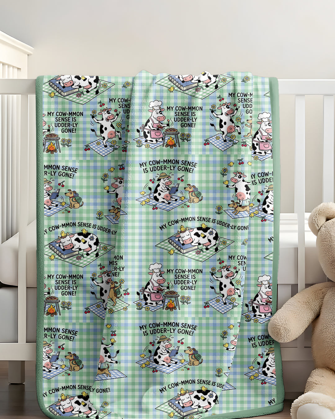 Common Sense Is Udderly Gone Bamboo Blanket