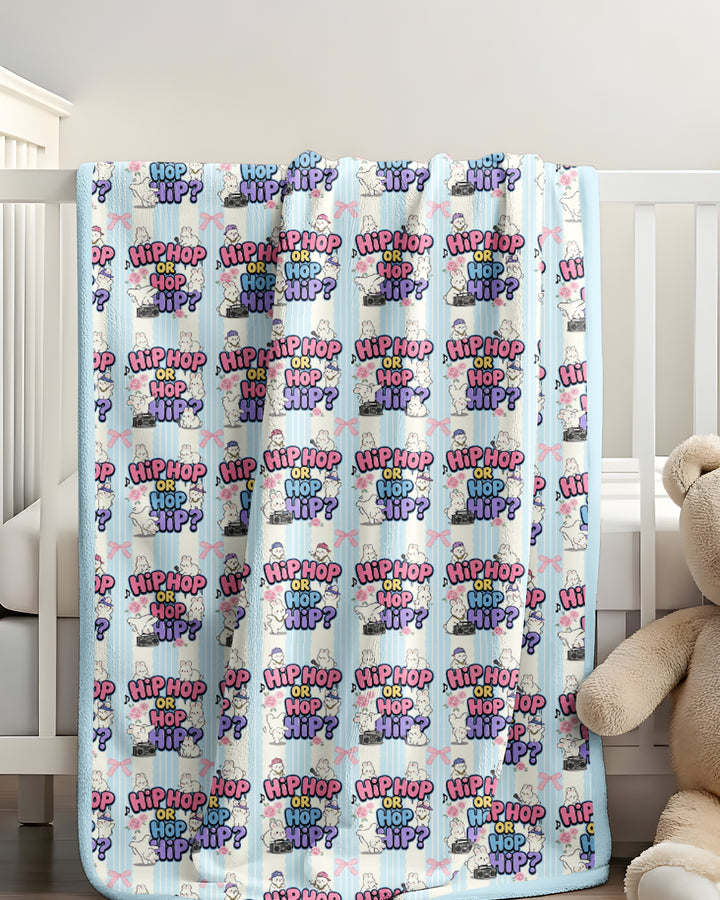 Boombox Bunny Bamboo Blanket