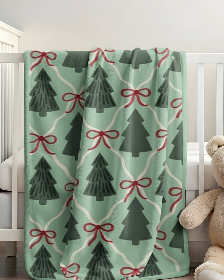 Coquette Christmas Tree Club Bamboo Blanket