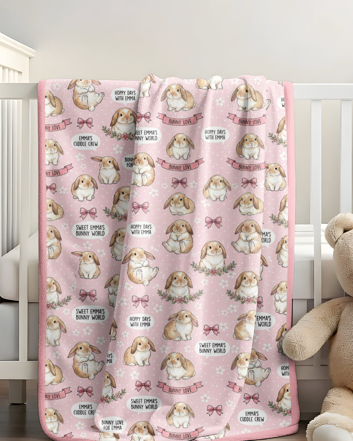 Sweet Bunny Worlds Bamboo Blanket