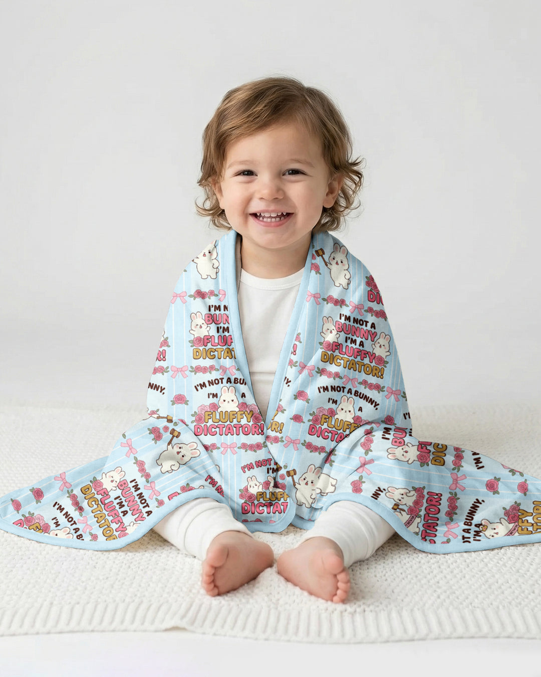 Bossy Bunny Bamboo Blanket