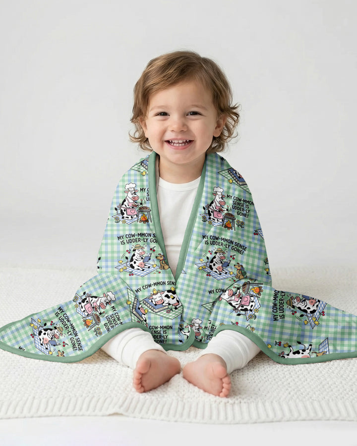 Common Sense Is Udderly Gone Bamboo Blanket