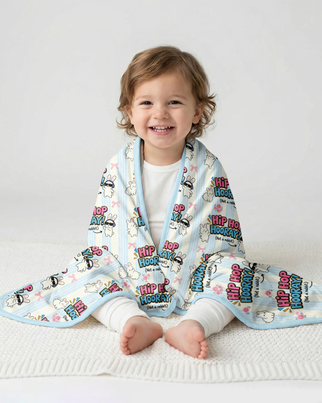 Hip Hop Bunny Bamboo Blanket