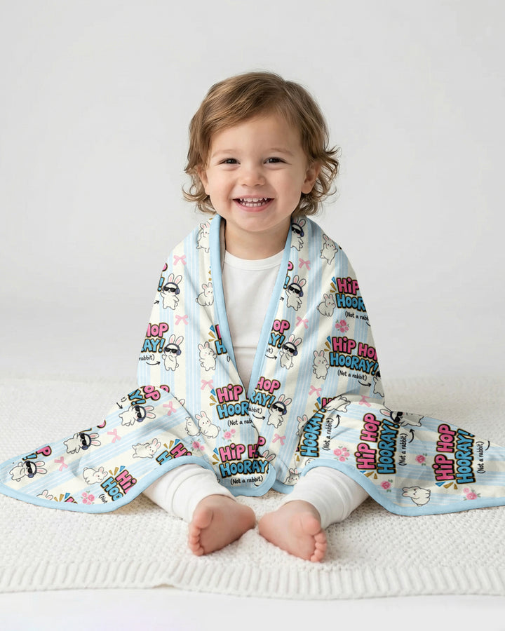 Hip Hop Bunny Bamboo Blanket