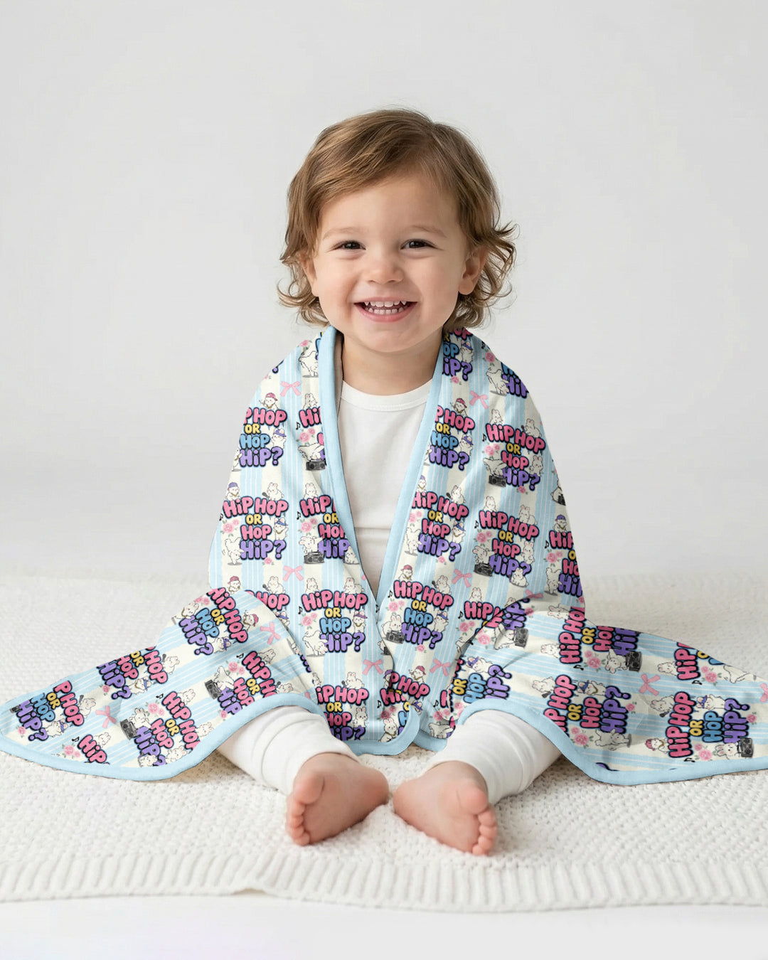 Boombox Bunny Bamboo Blanket