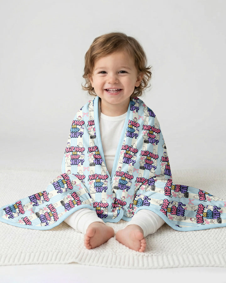 Boombox Bunny Bamboo Blanket