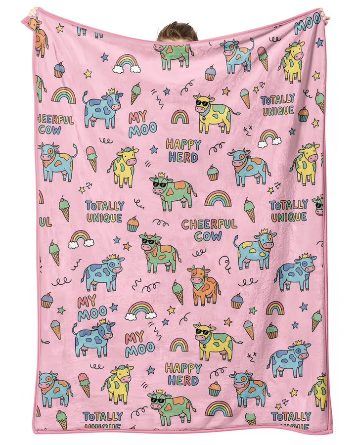 Not Your Ordinary Cow Bamboo Blanket