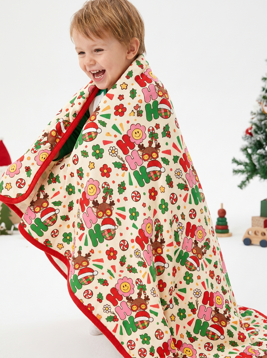 Ho Ho Ho Holiday Bamboo Blanket