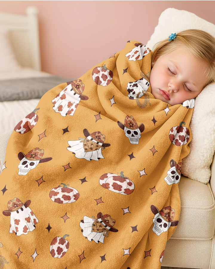 Howdy Spooky Cowboy Bamboo Blanket