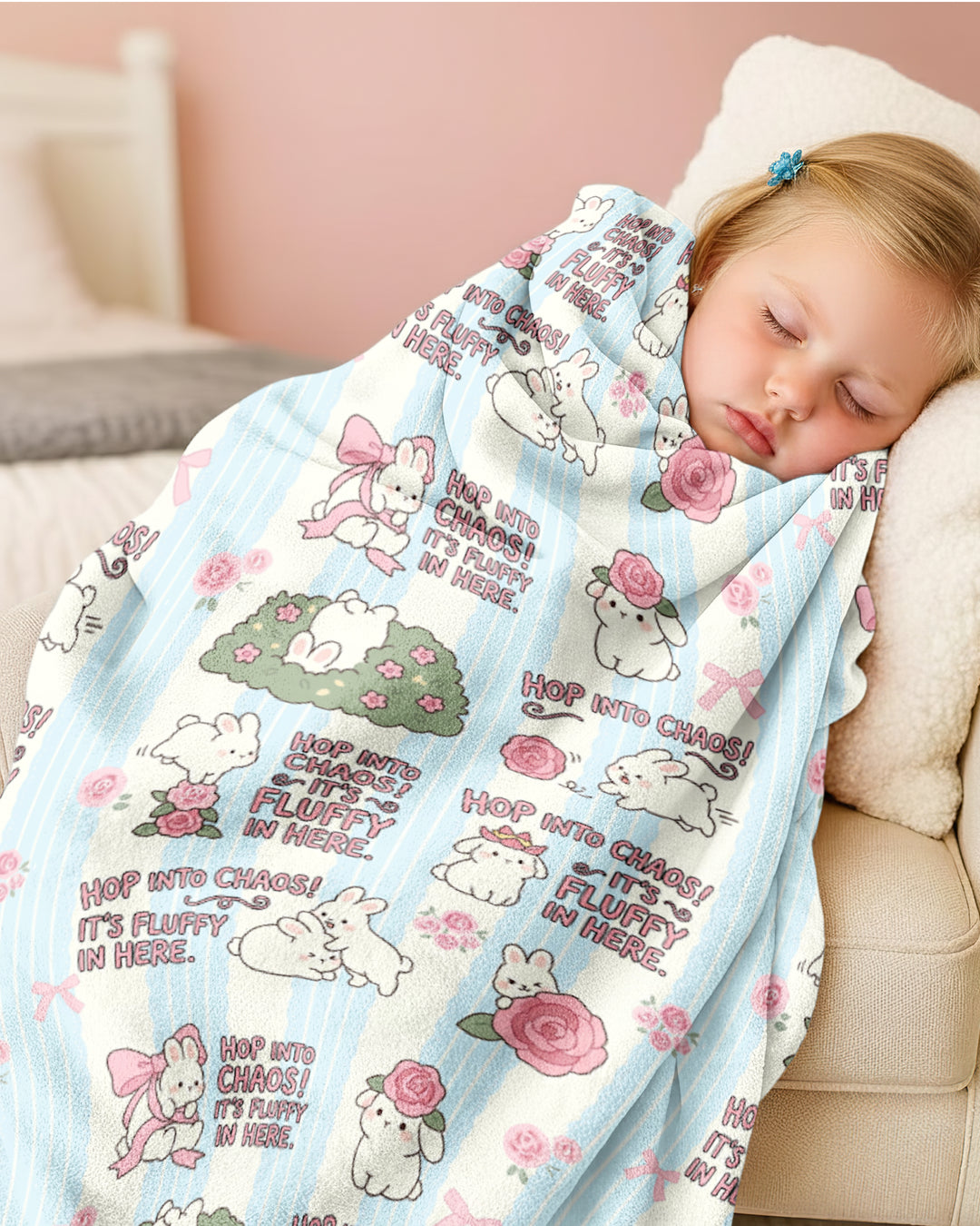Hop Into Chaos Bamboo Blanket