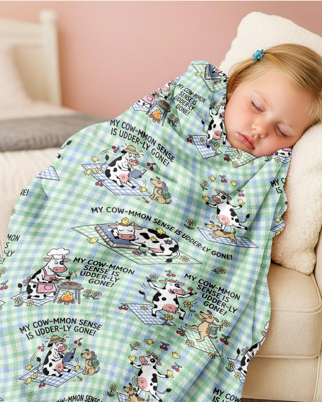 Common Sense Is Udderly Gone Bamboo Blanket