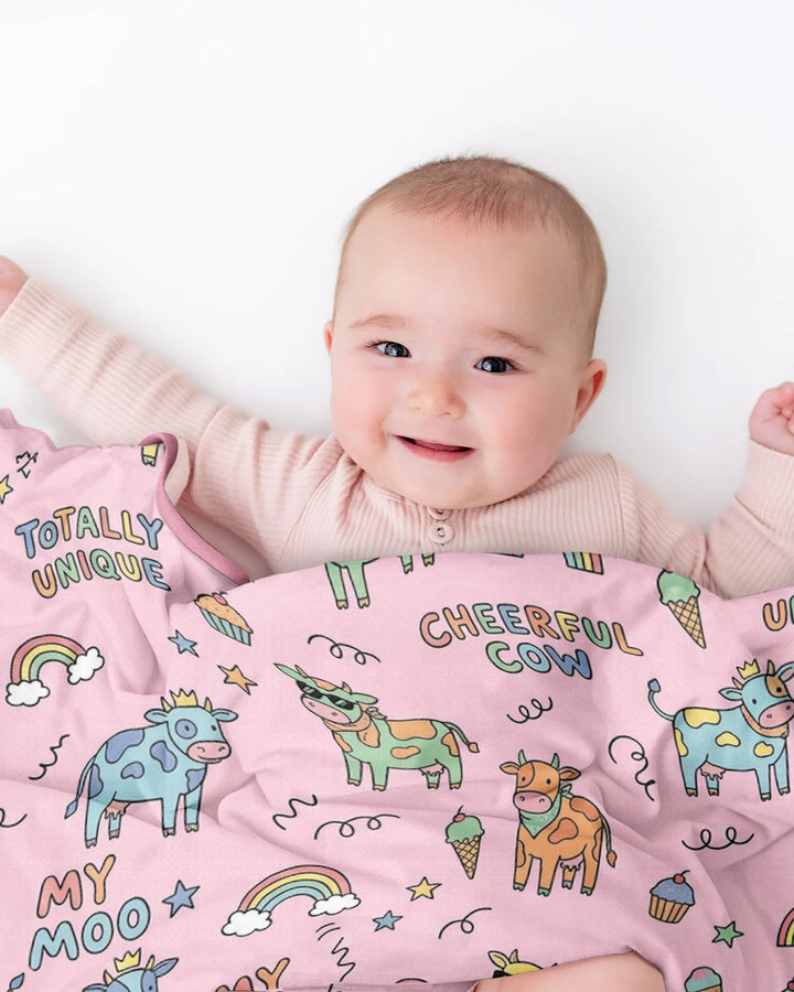Not Your Ordinary Cow Bamboo Blanket