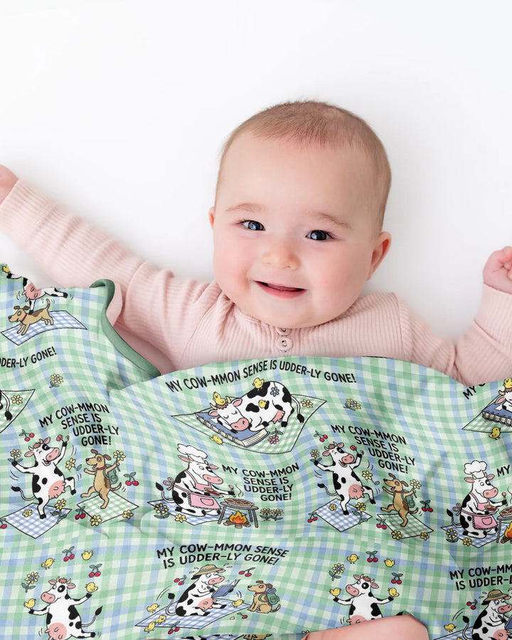 Common Sense Is Udderly Gone Bamboo Blanket