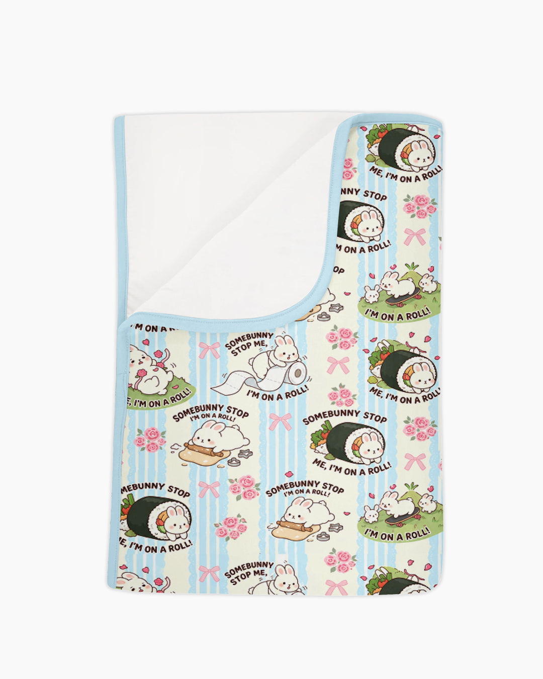 Bunny On A Roll Bamboo Blanket