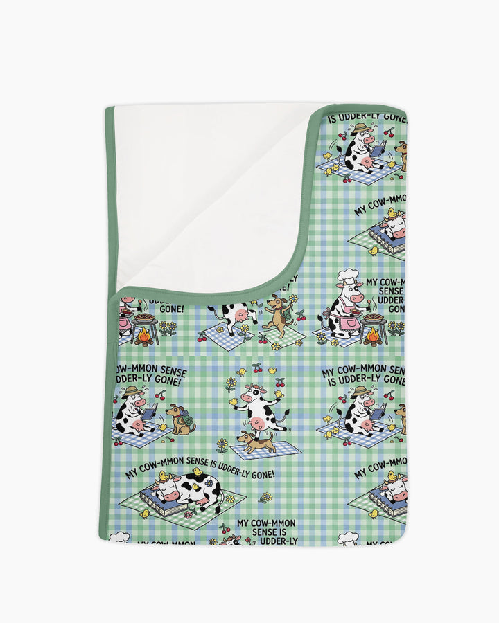 Common Sense Is Udderly Gone Bamboo Blanket