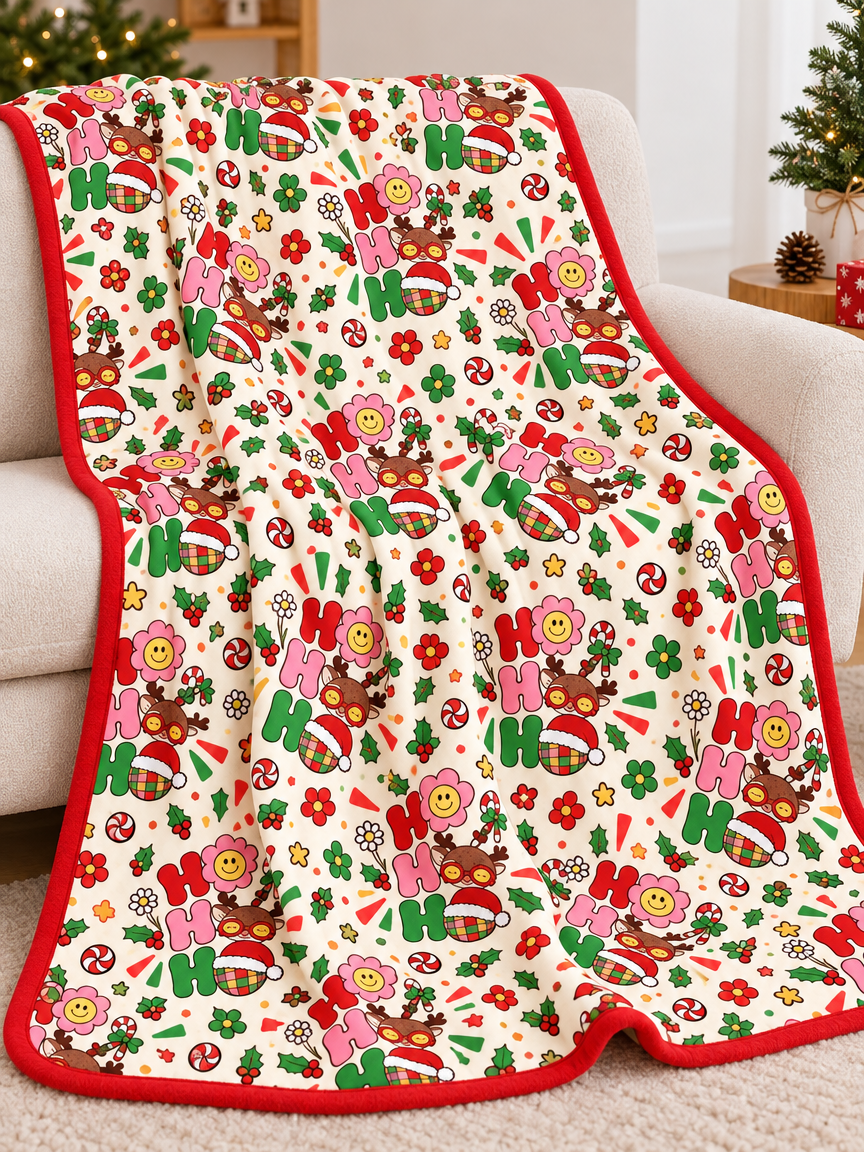 Ho Ho Ho Holiday Bamboo Blanket