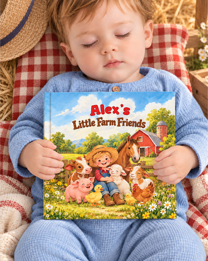 Personalized Children's Storybook About Farm Animals | Custom Name Bedtime Barnyard Story for Boy or Girl