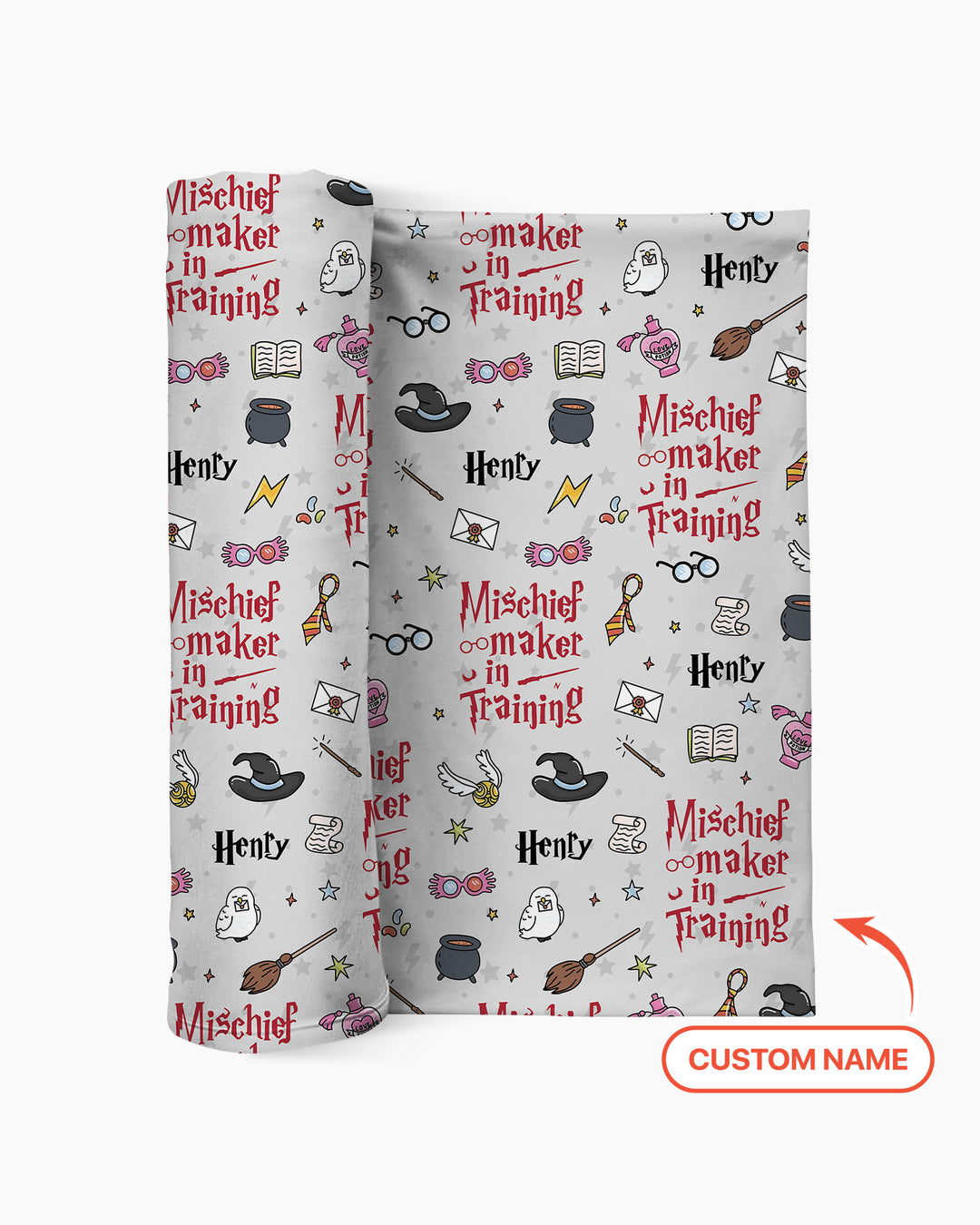 Custom Name Mischief Maker In Training swaddle blanket